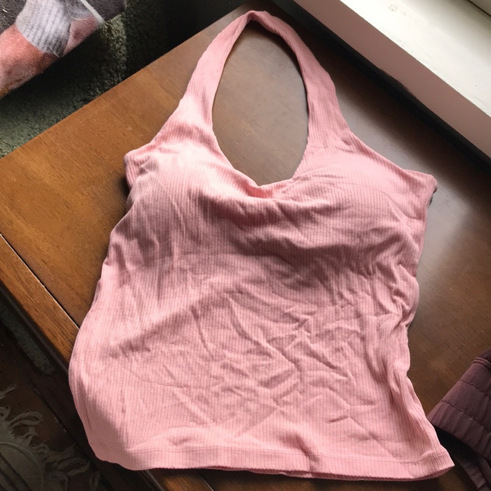 Klassy Network Pink Halter Full Length Bra Top 💖